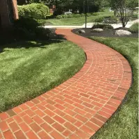 Clean walkway after pressure washing